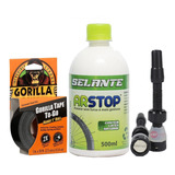 Kit Selante Tubeless Arstop 500ml Fita Gorilla Válvulas