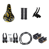 Kit Selim Morcego Pedais Manetes Manoplas Freio Aro 20