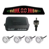 Kit Sensor De Re Estacionamento 4 Ponto Bip Sonoro Universal