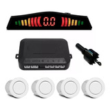 Kit Sensor De Re Estacionamento 4 Ponto Bip Sonoro Universal