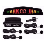 Kit Sensor Estacionamento Automotivo 4 Sensores Ré Preto