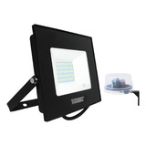 Kit Sensor Noturno Fotocélula Refletor Taschibra 50w Preto
