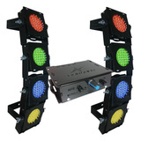 Kit Sequencial De Led Multiformas Deltrônica 8 Canhões Rgby 110v 220v bivolt