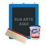 Kit Serigrafia Quadro Gravado 65x75   Tinta 1kg   Rack 1m