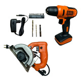 Kit Serra Mármore 115mm 1100w 220v Parafusadeira 12v Bateria