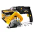 Kit Serra Mármore 4.3/8 1100w Concreto Mc1000 Oz + Furadeira De Impacto Eletrica 550w 3/8 Tbf550 The Black Tools 220v