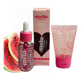 Kit Sérum Facial Creme Hidratante Melancia Melu Ruby Rose