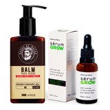 Kit Serum Grow De Crescimento Barba 30ml Balm Hidratante 140g