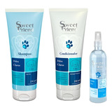 Kit Shampoo cond banho Seco Azul sweet Friend 250ml