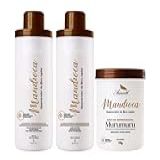 Kit Shampoo  Cond E Mascara Mandioca Aramath 1L Profissional