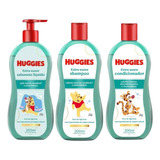 Kit Shampoo Cond E Sabonete Liquido Huggies Extra Suave