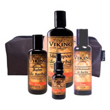 Kit Shampoo Condicionador Balm Oleo Cuidados Para Barba