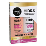 Kit Shampoo Condicionador Queratina Hidra Vegano Salon Line