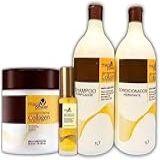 Kit Shampoo E Condicionador 1Litro - Máscara Original Collagen 500g - Óleo 50ml - Tratamento Capilar