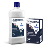 Kit Shampoo   Sabonete Clorexidina Cães Gatos World 2 Itens