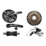 Kit Shimano 21v Pedivela central Catraca Cambio Diant
