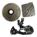 Kit Shimano Altus M2000 Câmbio Cassete 11 36d Corrente Hg53