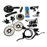 Kit Shimano Completo 3x9v 27v Alivio Altus 44 32 22d 11 36