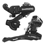 Kit Shimano Tourney Câmbio Traseiro Dianteiro Mtb Tz31 Tz500