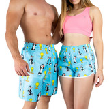 Kit Short Casal Praia Bart Simpson Tac Tel Envio Imediato