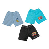 Kit Shorts Infantil 3 Pçs