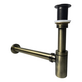 Kit Sifão C Válvula Click Bronze Antigo Pia cuba lavabo