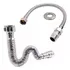 Kit Sifão   Rabicho 60cm Metal Inox Flexível   Mangueira Pia