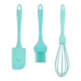 Kit Silicone Com 3 Peças Espátula Bate Clara E Pincel