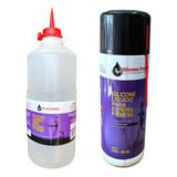Kit Silicone Líquido Lubrificante Esteira E Em Spray