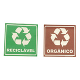 Kit Sinalização Para Lixo Reciclável E Orgânico