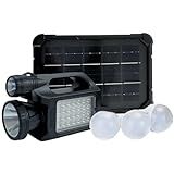 Kit Sistema De Energia Solar De Emergência 3 Lâmpadas 28 Leds Carregador Bateria Placa Solar USB 6V Para Emergências Nfe