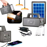 Kit Sistema Luz Solar 2 Entradas Carregador Dispositivos Nf