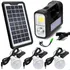 Kit Sistema Solar Painel Led A Bateria   3 Lampadas Portatil