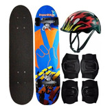 Kit Skate Infantil 24 Completo Capacete Masculino Feminino