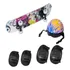Kit Skate Infantil Capacete Joelheira Cotoveleira 60cm