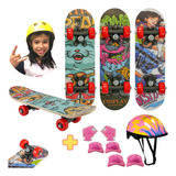 Kit Skate Infantil Menina Esqueite