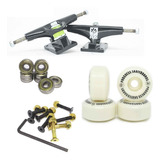 Kit Skate Iniciante Pgs Truck Roda Rolamento E Parafuso