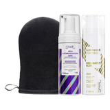Kit Skelt Agua Dark Iluminador Corporal E Luva Aplicadora
