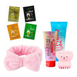 Kit Skin Care 8 Produtos Tiara 2 Sabonetes Esponja Polvo