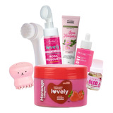 Kit Skin Care Limpeza De Pele Cuidado Facial Mousse Rosa