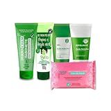 Kit Skin Care Limpeza Facial Pele Oleosa Dermachem Sabonete Ácido Salicílico Gel Hidratante Facial Pepino E Argila Verde Esfoliante Facial Gel De Limpeza Facial E Lenço Demaquilante Completo 