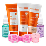 Kit Skin Care Limpeza Vitamina C Completo C 2 Séruns Brinde