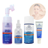Kit Skin Care Tratamento Completo Anti Acne Espinhas Cravos