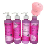 Kit Skin Care Tratamento Facial Rosa Mosqueta Esponja Polvo