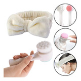 Kit Skincare Limpeza Facial C Faixa Tiara Maquiagem Beleza