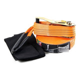Kit Slackline Cinta 15mts Catraca Bolsa Protetor Arvore