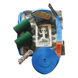Kit Slackline Completo 15m Com Protetor Sacola E Backup