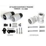 Kit Slider Dianteiro Traseiro Yamaha R1 2007 08 Branco
