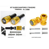 Kit Slider Dianteiro Traseiro Yamaha R1 2007 08 Dourado