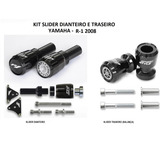 Kit Slider Dianteiro Traseiro Yamaha R1 2007 08 Preto Brilho